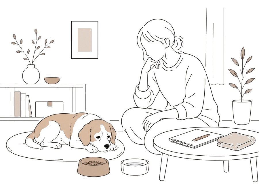 犬が食欲なく元気もない時の相談目安。の画像