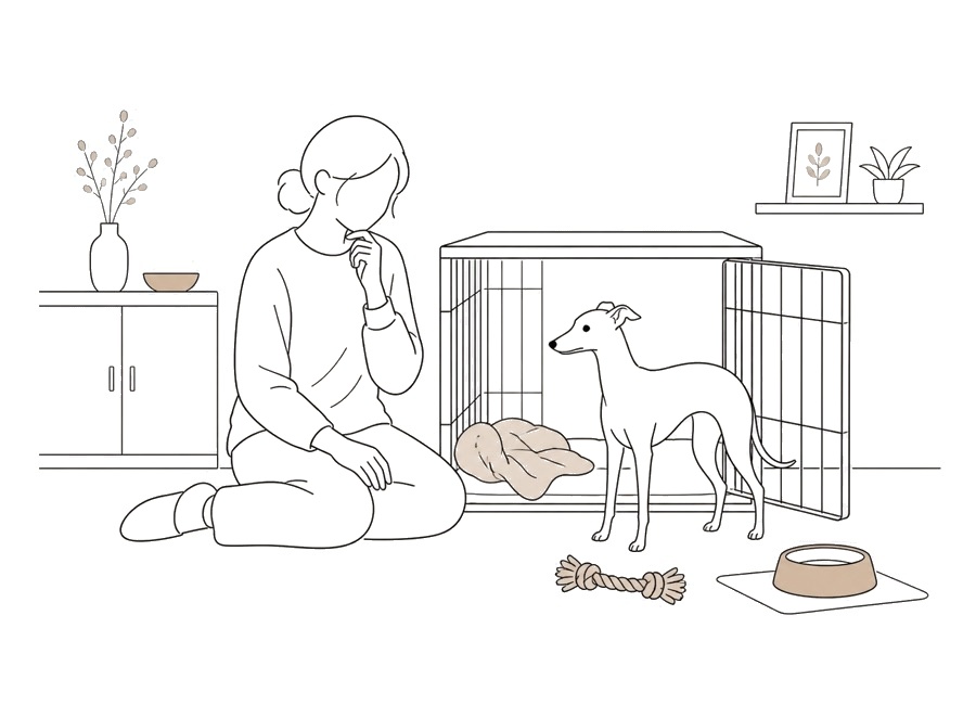 犬のクレートトレーニングで失敗しやすい時、見直す順番。の画像