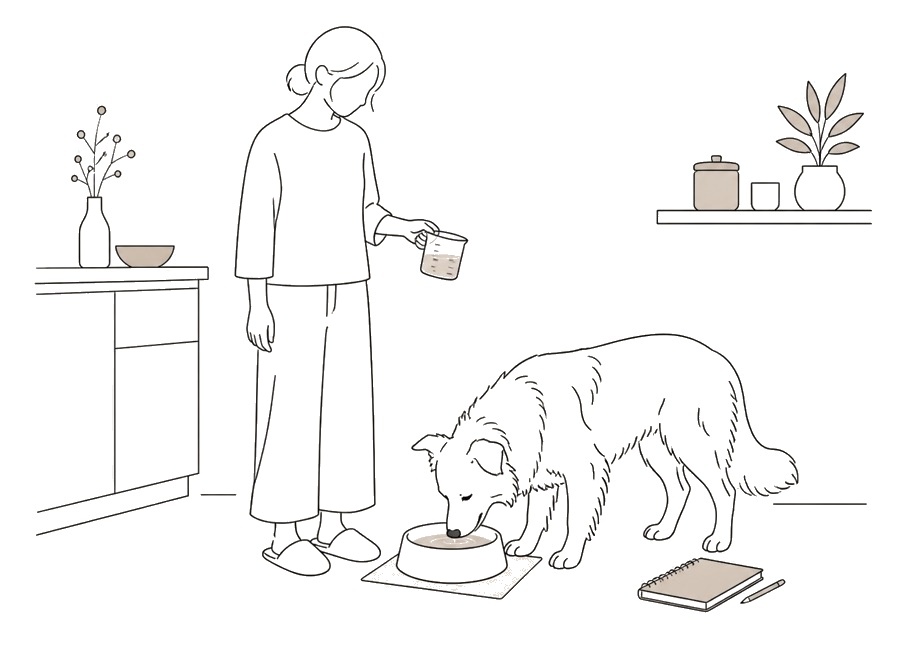 犬が水をよく飲む時、量と尿を一緒に見る。の画像