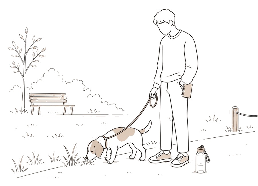 犬が草を食べる時、止める前に見ること。の画像