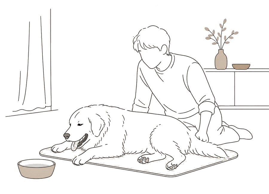 犬の呼吸が荒い時、暑いだけと決める前に見ること。の画像
