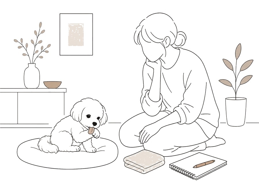 犬が足を舐める時、癖と不調を分ける。の画像