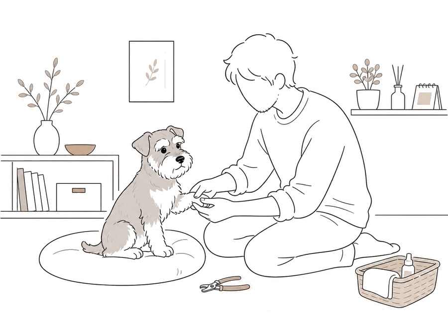 犬の爪切りを嫌な時間にしないために。の画像