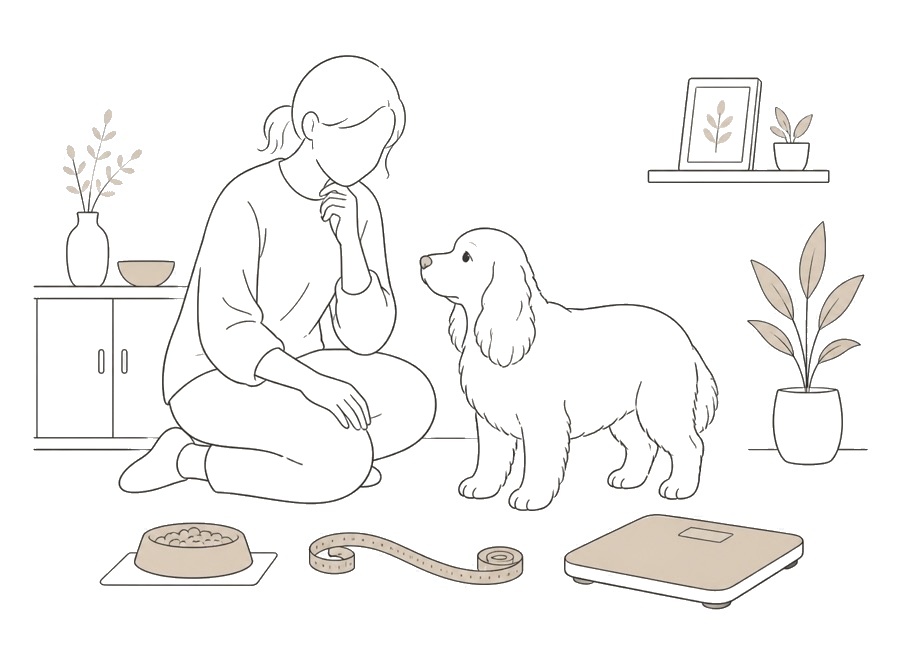 犬が太りすぎかもと思った時の見方。の画像