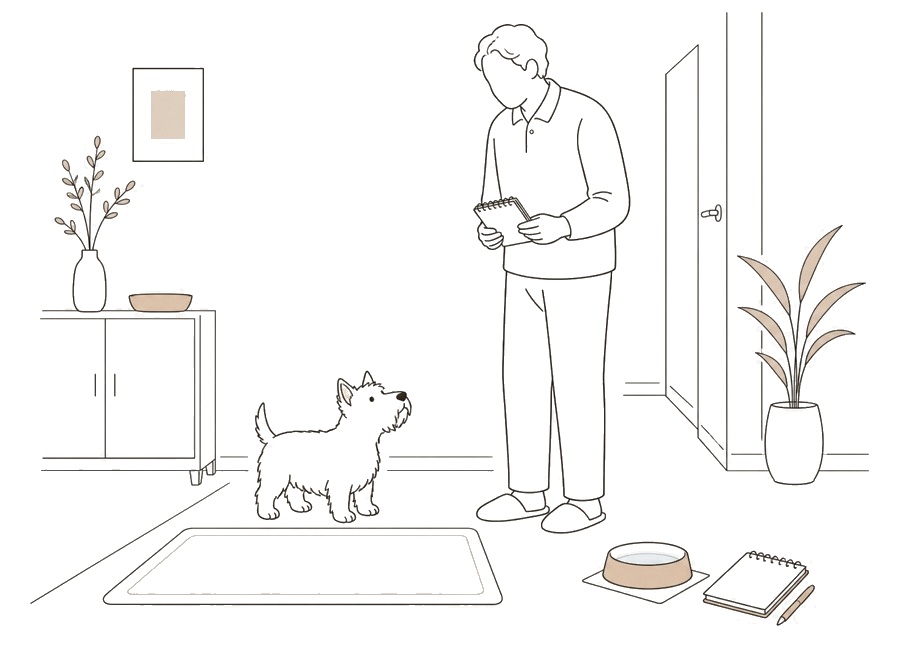 犬のおしっこが多い時、まず量を見る。の画像
