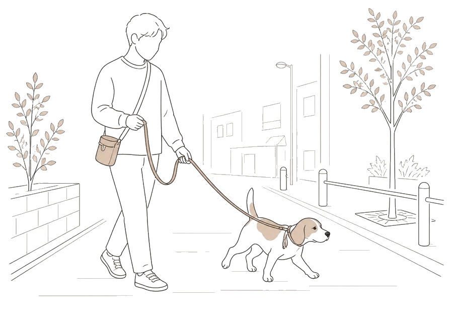 犬が散歩で引っ張る時、力で止める前に。の画像