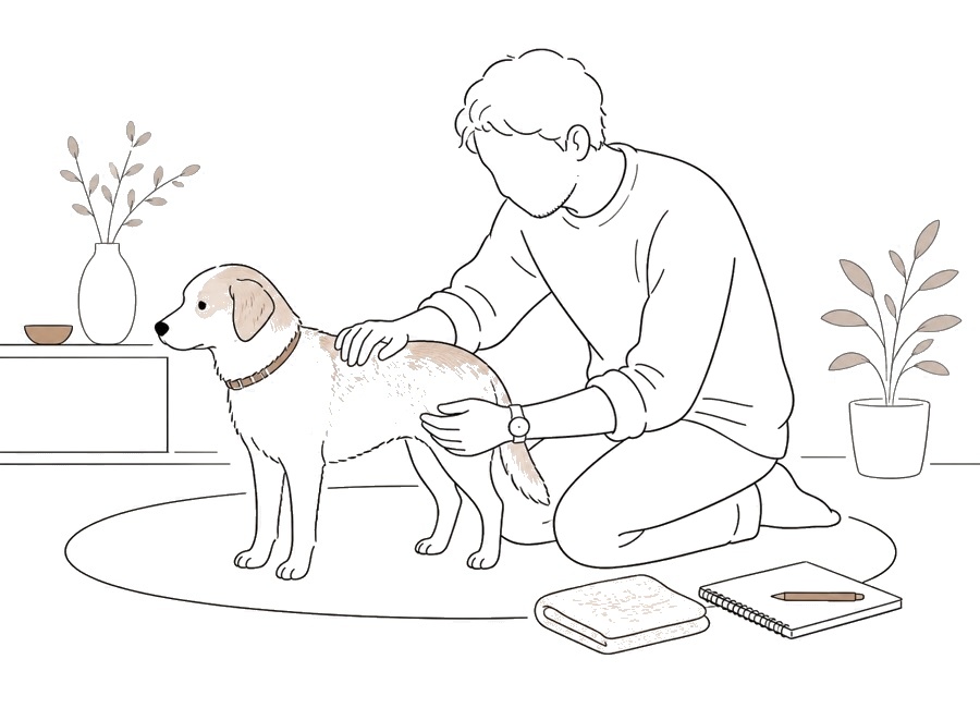 犬の皮膚が赤い時に家庭で見ること。の画像
