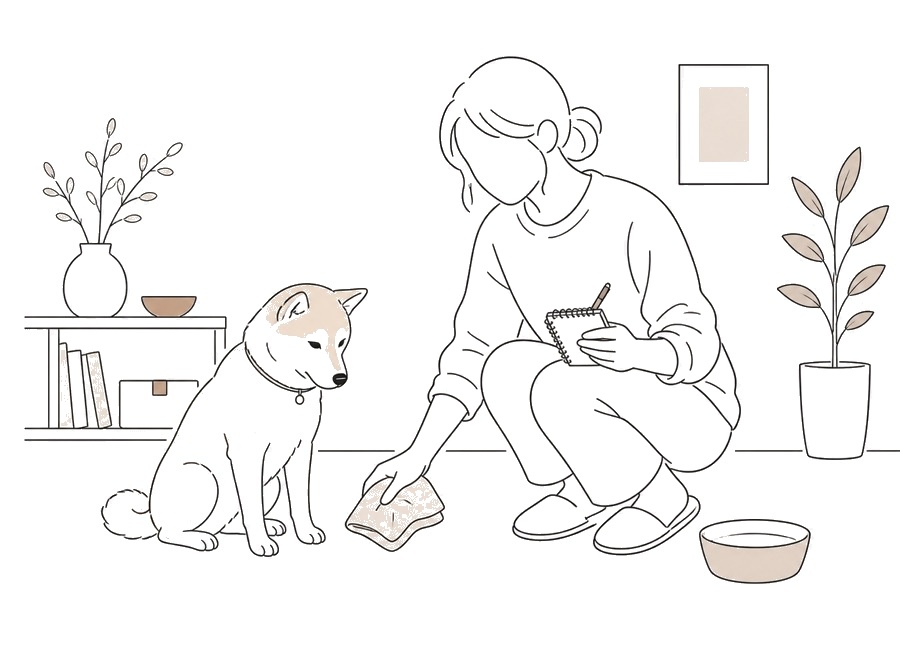 犬が吐いた時、まず確認すること。の画像