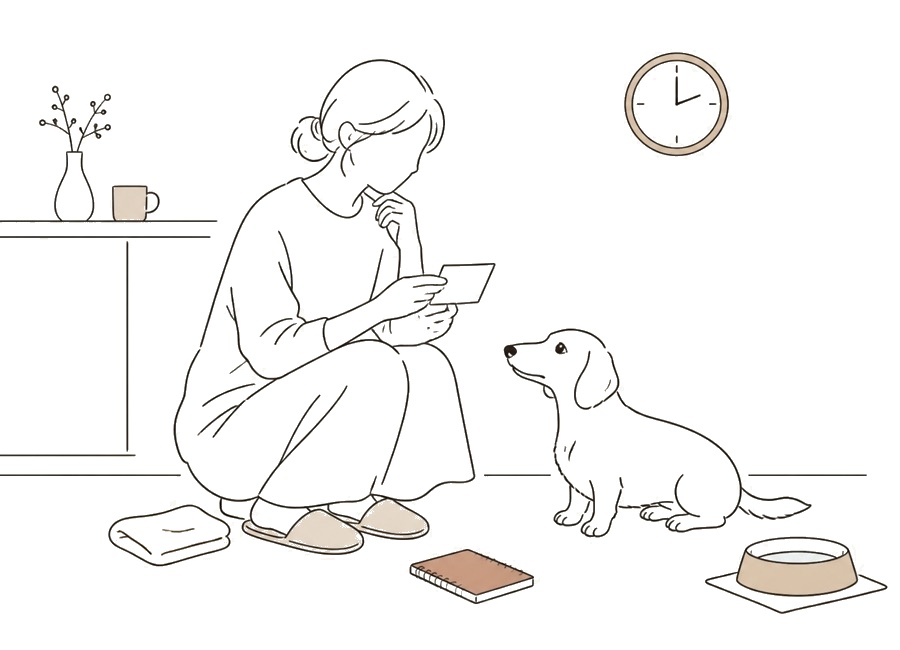 犬が黄色い液を吐いた時の見方。の画像