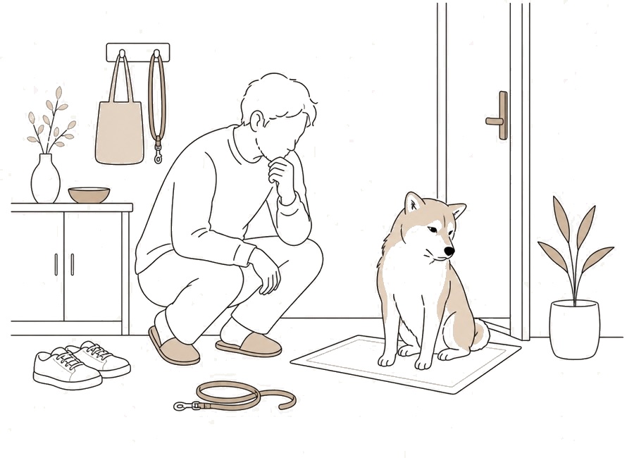 犬が散歩を嫌がる時、無理に歩かせる前に見ること。の画像