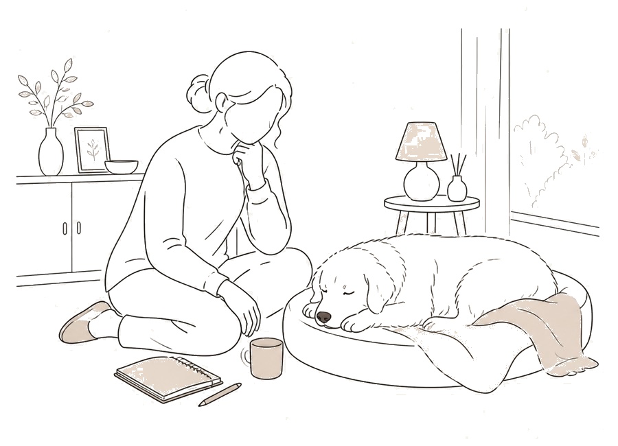 老犬が寝てばかりの時、年齢だけで決めない。の画像